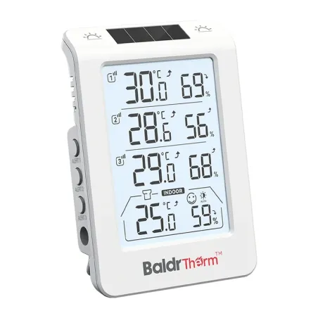 BALDRTHERM B0598 3-Channel Thermohygrometer with Automatic Backlight